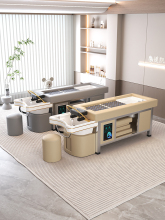 ✅美容美发多功能艾灸足疗洗头床理发恒温水循环SPA一体