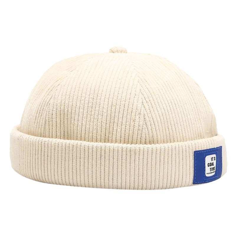 A principios de otoño etiquetado carta sombrero de melón de pana Calle de los hombres retro Yupi sombrero coreano marca de moda hip hop propietario sombrero mujeres