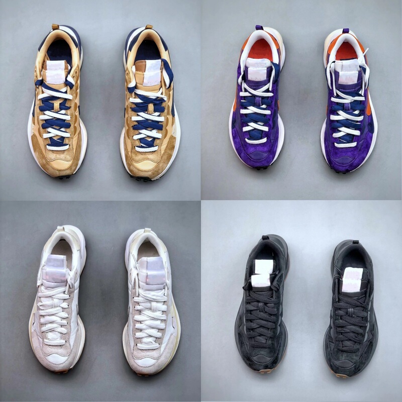 sacai3.0 Putian Waffle 3rd Generation Khaki Pure Original Edition Co-branded Deconstructed Height-Increasing Unisex Sports Casual Dad Shoes