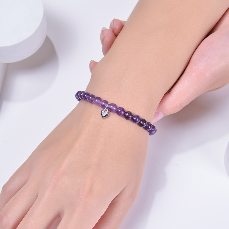 Fashion Heart Shape natural stone Agate Beaded Bracelets 1 Piece