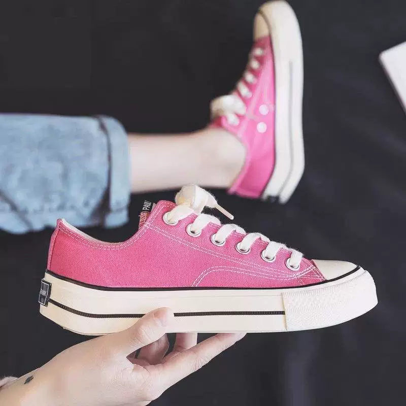 Розовые женские кеды из ткани, новые весна-осень-лето 2025, слипоны, повседневные кроссовки, балетки, неглубокий вырез