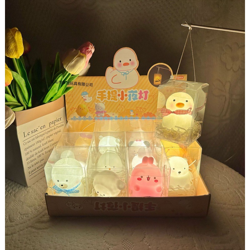 B Le Jiajia Lámpara nocturna portátil Estilo mixto Linterna Juguetes Mercado nocturno Puesto callejero Juguetes Creative Little Red Book