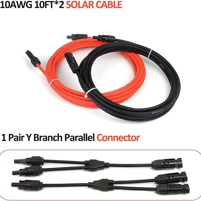 Conector de cable fotovoltaico transfronterizo MC4 cable de extensión solar DC 10 / 12 AWGOzon explosión