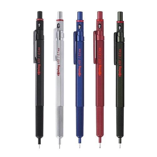 German Red Ring 600 Automatic Pencil 0.5/0.7mm Architectural Line Drawing Full Metal Revolving Pencil
