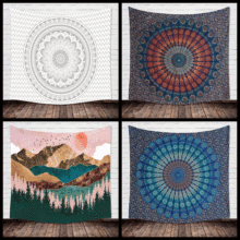 跨境跨境曼陀罗系列家居装饰背景布波西米亚挂毯壁挂沙滩坐毯墙布