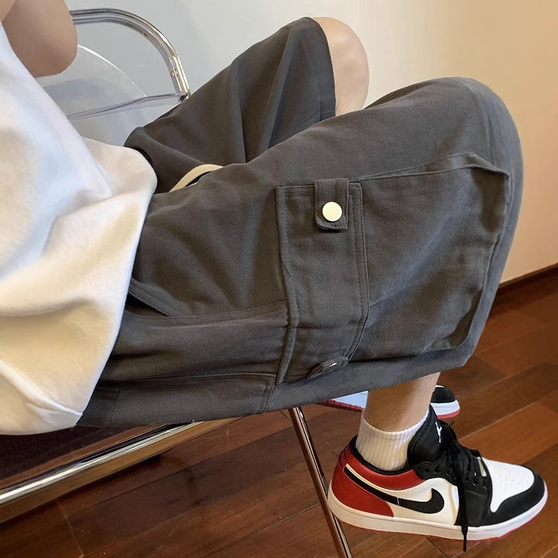 Japanese Cityboy Workwear Casual Shorts Men Oversized Trendy Brand Walking Running Sports Mid-Length Pants Summer Japanese Cityboy Workwear Casual Shorts Men Oversized Trendy Brand Walking Running Sports Mid-Length Pants Summer