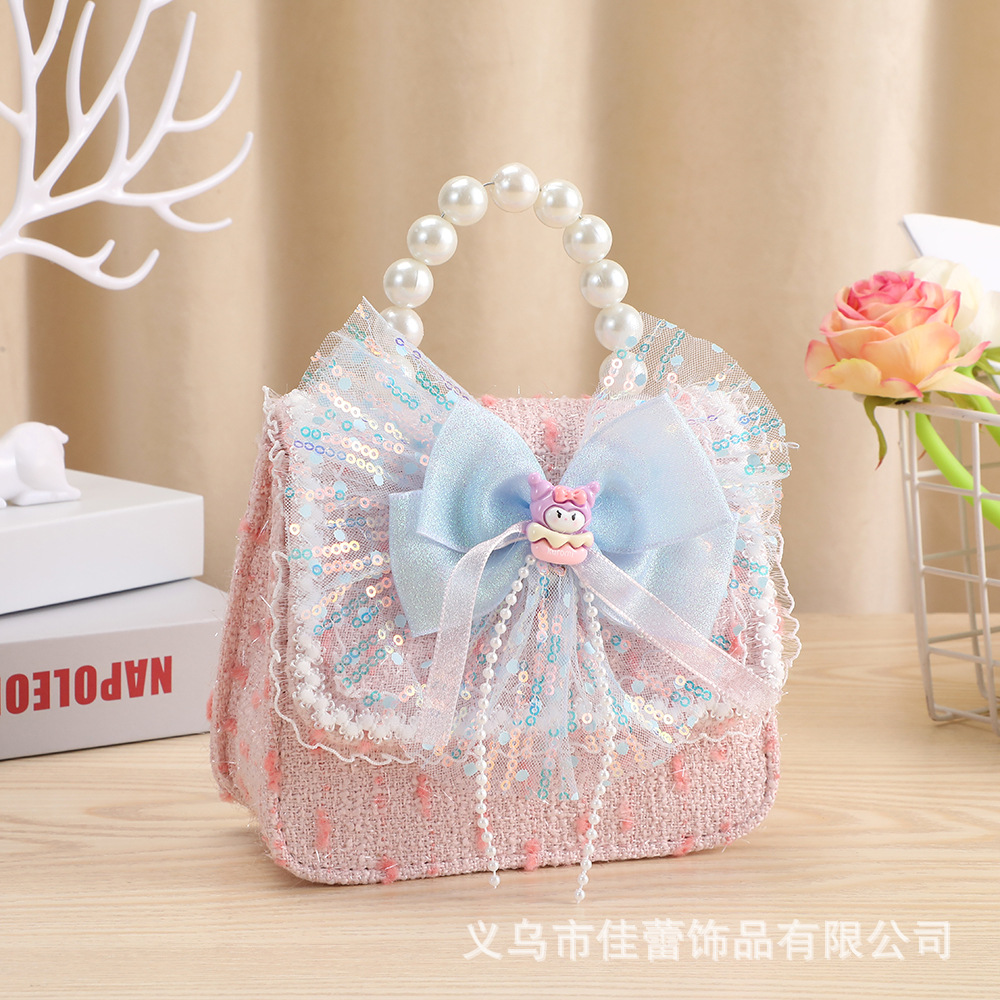 Bolsos Infantiles, Bolsos Cruzados de Moda de Verano, Bolsos de Mano con Perlas para Niñas, Bolsos de Princesa, Monederos Pequeños Estilo Chanel, Bolsos de Hombro al por Mayor