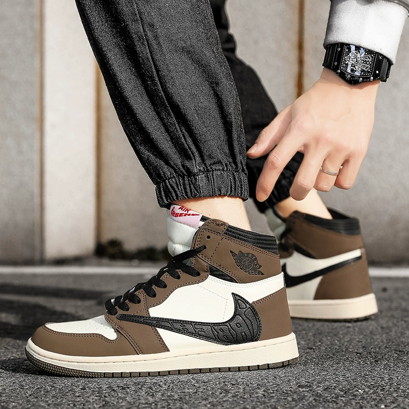 Aj Men's Shoes High-top Mocha Brown Inverted Dunk Ao Bing Third Prince Dragon Year Limited Women's SB Black and White Panda Board Shoes