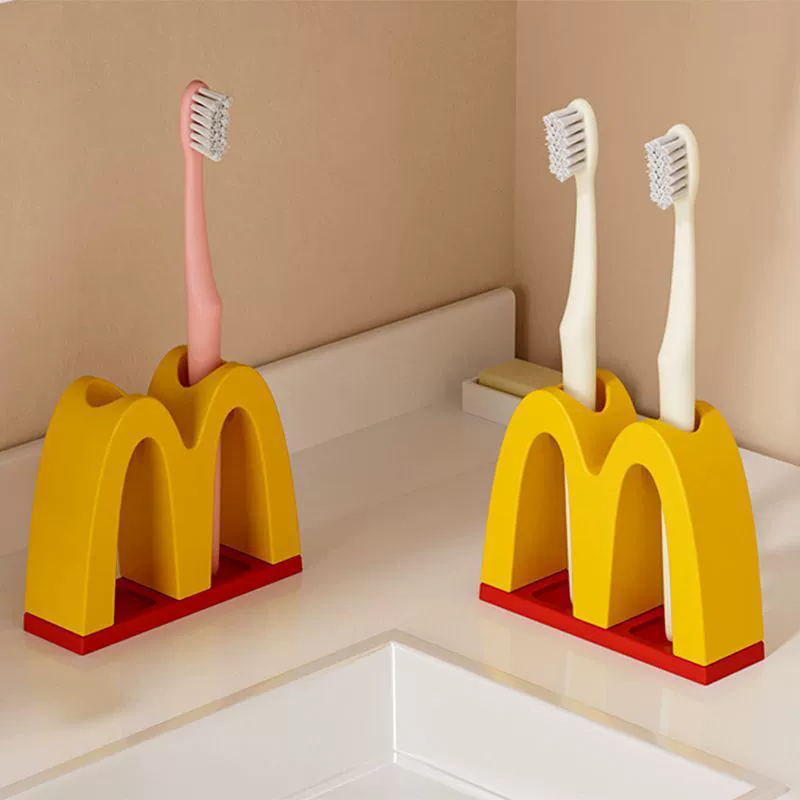 Держатель для зубной щетки в ванную комнату McDonald's, чашка для зубной щетки на столешнице, держатель для зубной щетки без сверления пары