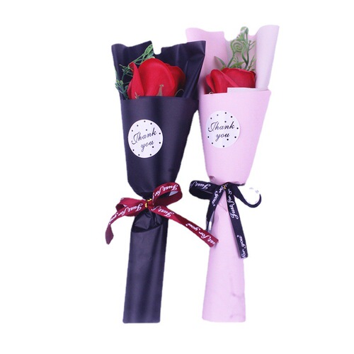 Handmade Single Rose Bouquet Soap Flower Qixi Gift Gratitude Valentine's Day Teacher's Day Gift Festival Gift