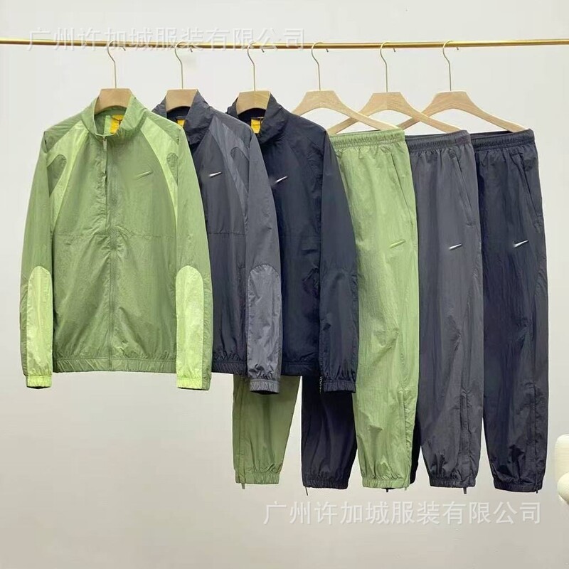 Cross-border 26SS Spring and Autumn Bestseller NOCTA Collaboration Woven Stand Collar Jacket with Silicone Print and Patchwork Couple Set Cross-border 26SS Spring and Autumn Bestseller NOCTA Collaboration Woven Stand Collar Jacket with Silicone Print and Patchwork Couple Set