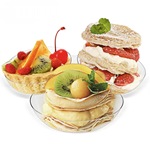 亚马逊圆形寿司盘甜点盘松饼盘透明塑料拼接盘三联格酱料碟