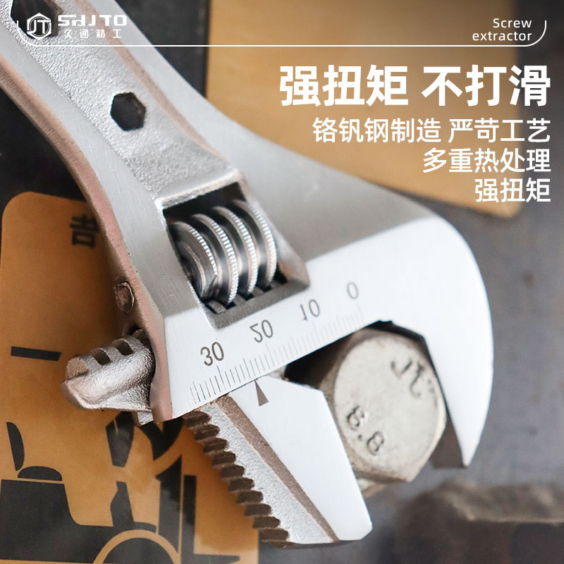 Ventas de la fábrica Jiutong multi-función de tubo activo de doble propósito llave grande llave ajustable abierta llave ajustable