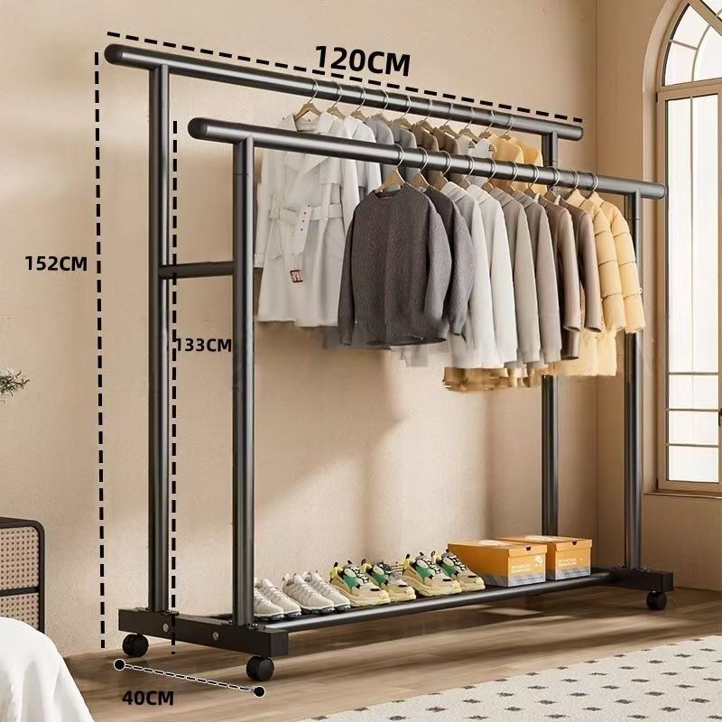 Nueva red lateral extra gruesa extra gruesa percha de ropa vertical percha de ropa doméstica de gran capacidad percha de ropa percha de ropa percha de dormitorio