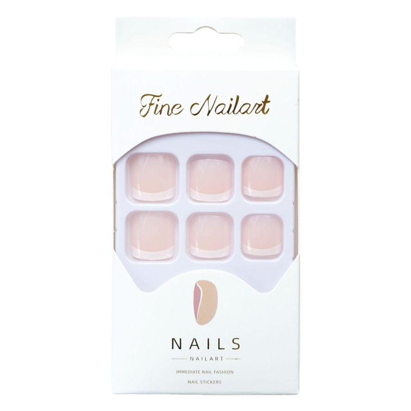 Blanco J-72 dedo del pie francés uñas falso desgaste de uñas pasta de uñas acabado pieza de uñas 24 piezas al por mayor