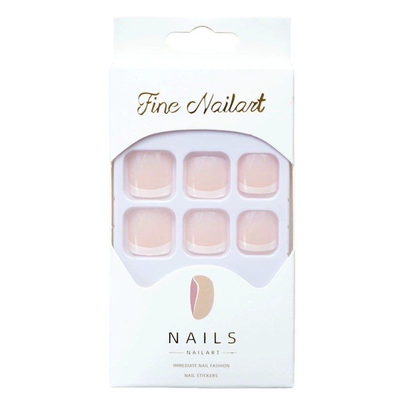 J-72 Белые французские ногти на ногах поддельные ногти носить наклейки для ногтей готовый кусок ногтя 24 оптом