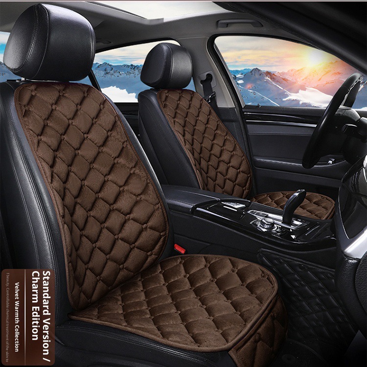 Plush Seat Cushion Half-Pack Seat Cover Velvet Seat Cushion Winter Seat Cover Small Three-Piece Cross-Border E-Commerce Car Seat Cushion