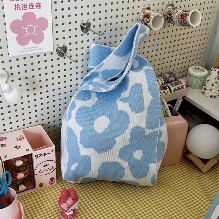 mini Niche Designer Knitted Checkerboard Japanese Bag High-quality Texture Handbag Casual Tote Handbag mini Niche Designer Knitted Checkerboard Japanese Bag High-quality Texture Handbag Casual Tote Handbag