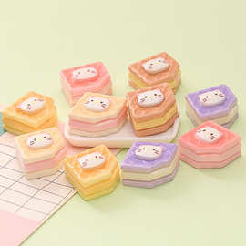 卡通猫咪夹心华夫饼干 diy手工奶油胶冰箱贴鞋扣发夹树脂饰品配件