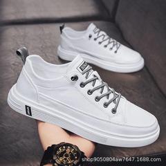 White shoes for men, versatile summer lazy men's shoes, 2022 new trendy Korean style casual non-slip wear-resistant one piece wholesale