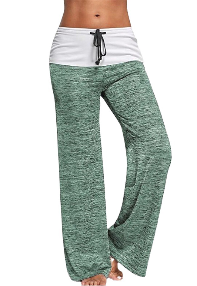 Transfronterizo europeo y americano Comercio exterior nuevo deseo de las mujeres costura yoga Pantalones deportivos de secado rápido pantalones casuales de pierna ancha para mujeres al aire libre image 5