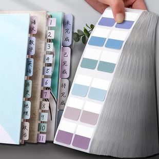 Morandi Index Sticker Sticker Transparent Writable Paper Label Sticker Sticker Student Classification Instructions