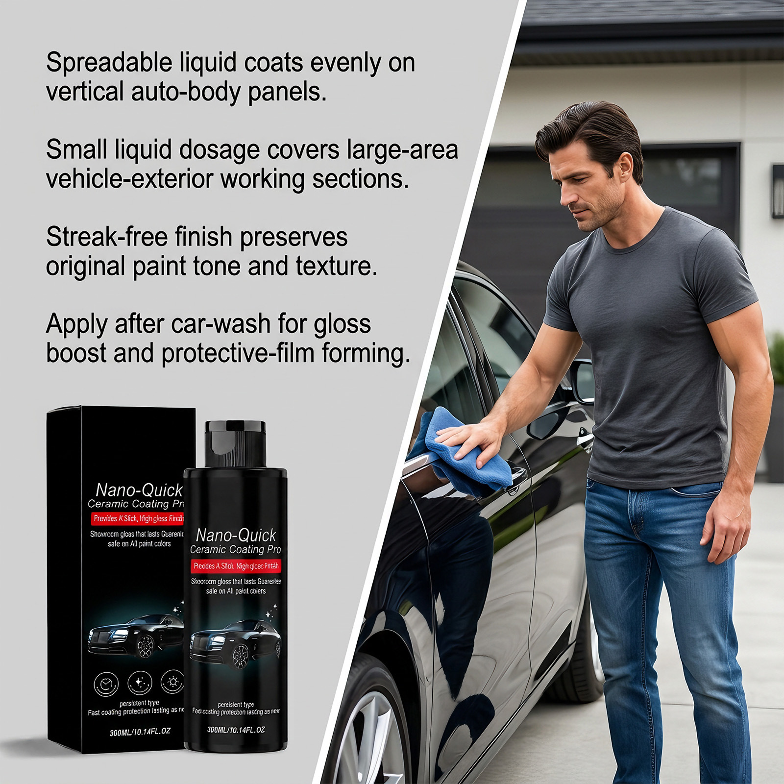 Automotive nano ceramic coating agent, car coating, polishing, cleaning, daily maintenance, stain removal, and brightening care product