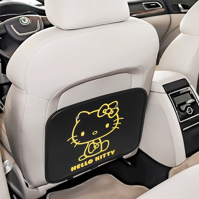 Kidsren's Cartoon Car Rear Seat | Chair back anti-kick pad - kt007-5-black-gold-model1-square-model