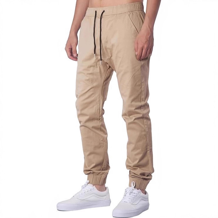 Amazon's Hottest Men's Casual Cargo Pants Sports Jogging Pants Hiking Elastic Waist Solid Color Tactical Pants