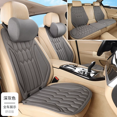 for all seasons, one-piece — Four Seasons Pad - dark-gray-full-set-of-seven-pieces-for-the-car-2-headrests-thermoformed-in-one-piece