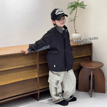 韩国进口面料儿童外套2025新款童装洋气男童棒球服夹克衫时髦女童