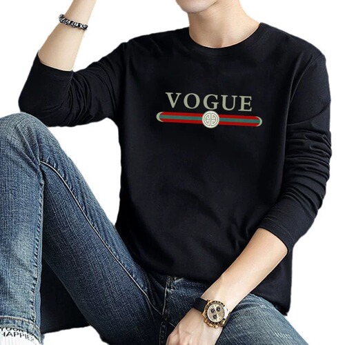 Cross-border men's national trend fashion crew neck T-shirt, men's casual innerwear base garment, trendy printed outerwear top