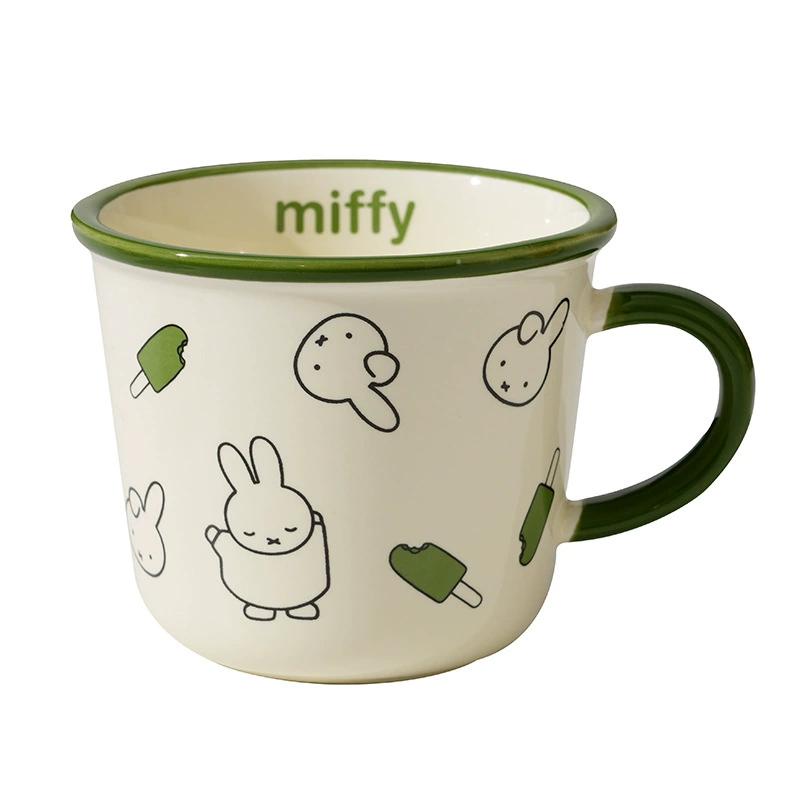 Кружка Miffy из керамики, симпатичная пара, кружка для молока/кофе, чашка для завтрака, домашняя кружка для воды, дизайнерская кружка