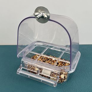 Automatic Feeder Supplies for Budgerigars, Cockatiels, and Lovebirds; Bird Food Box with Anti-Spill and Anti-Splash Features, Hanging Feeder