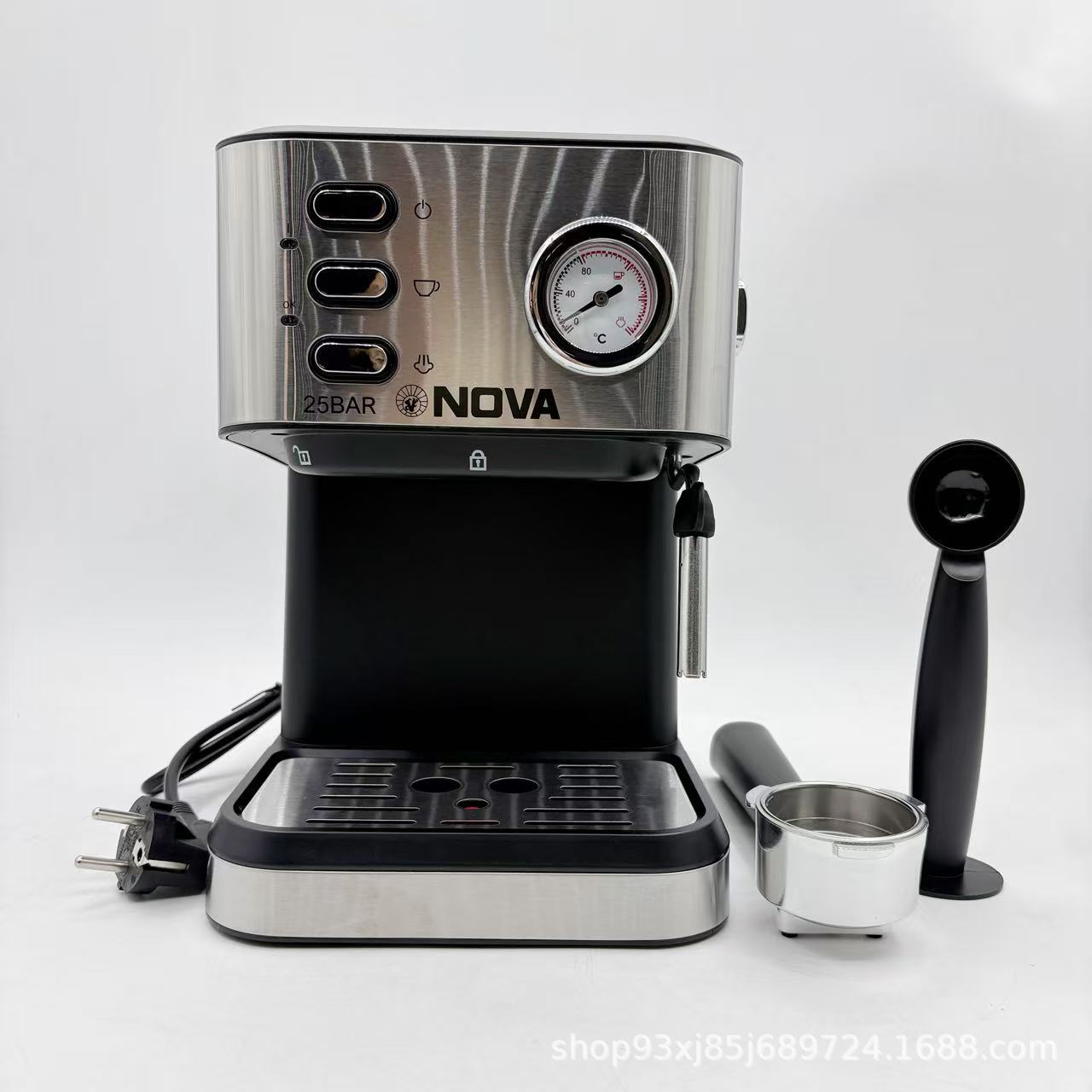 Coffee Machine Semi-Automatic Italian Household Milk Frother Ncm-147 All-In-One Espresso Machine Export Europe