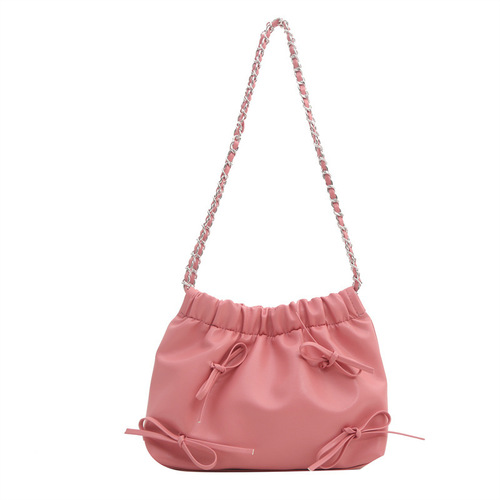 Large Capacity 2024 Spring New Simple Casual School Commute Water Bottle Bag Simple Casual Fashion Single Shoulder Women's Bag