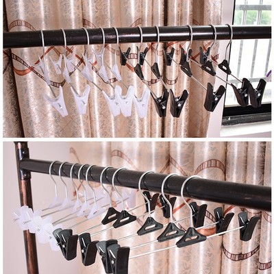 塑料裤架裤夹夹子多功能衣挂衣架商店服装店无痕儿童防滑晾衣服架|ru