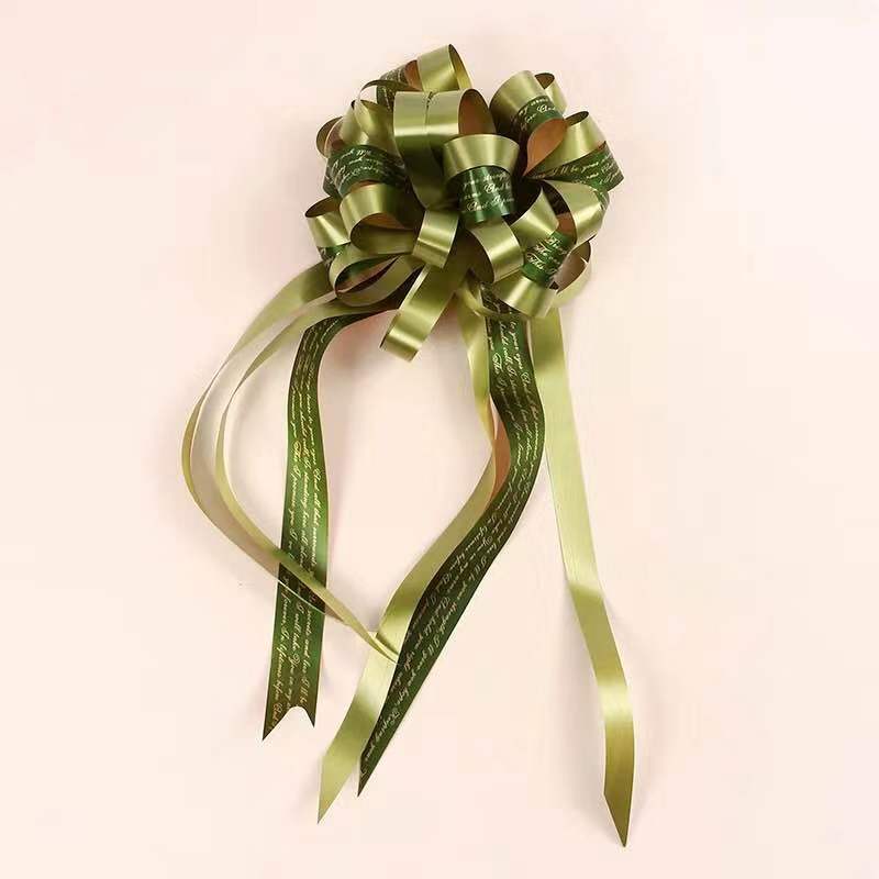 Fábrica directa flor tienda suministros letra grande perezoso tire Flor de dos colores mano tire flor boda coche flor embalaje cinta