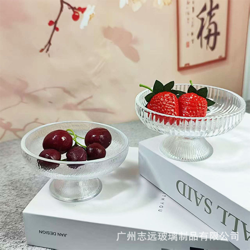 High-Looking Fruit Plate Afternoon Tea Cake Dessert Snack Plate Glass Tall Plate Snack Candy Plate Ice Cream Bowl High-Looking Fruit Plate Afternoon Tea Cake Dessert Snack Plate Glass Tall Plate Snack Candy Plate Ice Cream Bowl