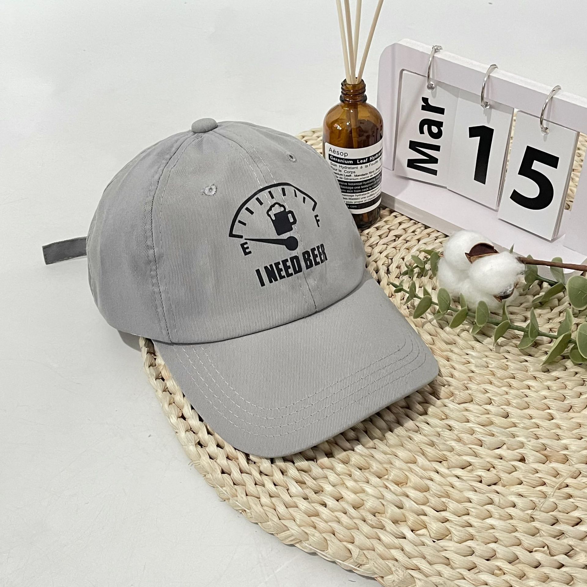 Unisex Soft top I NEED BEER printed baseball cap Spring/summer trend ins fashion hat shade casual everything_voghion.com