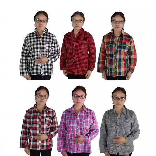 Women's Spring and Autumn Striped Thin Pocket Casual Open Top for Middle-Aged Adults, Construction Site Wear, Middle-Aged Adults' Stalls Goods