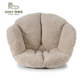 毛绒坐垫椅垫加厚办公室美臀护腰靠垫冬季羊羔绒坐垫学生保暖座垫