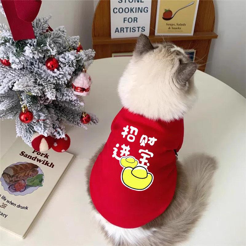 Ropa de felino de peluche otoño y invierno mascotas de Navidad de dos patas suéter gato azul gato muñecas de tela corta gato anti-pillo gatito gatito