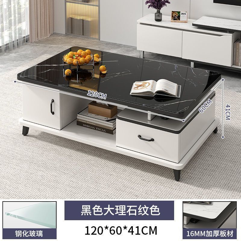 钢化玻璃茶几客厅2025新款轻奢感阳台小茶桌小户型茶台小桌子|undefined