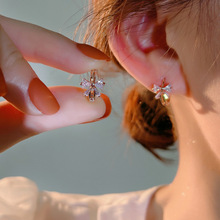 新品蝴蝶结耳环新款2025爆款时尚百搭耳饰高级感韩国精致气质耳扣