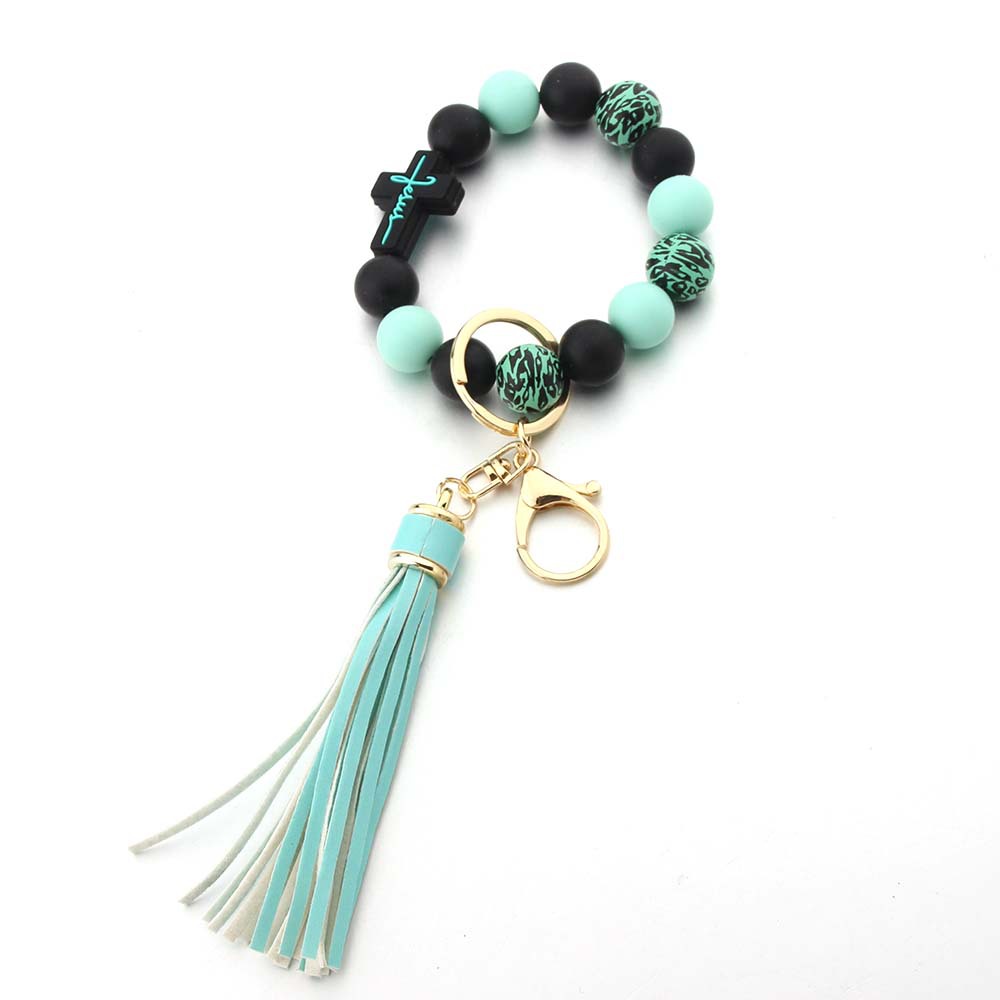 Keychain Classification Simple Style Ball Silica Gel Tassel Unisex Keychain