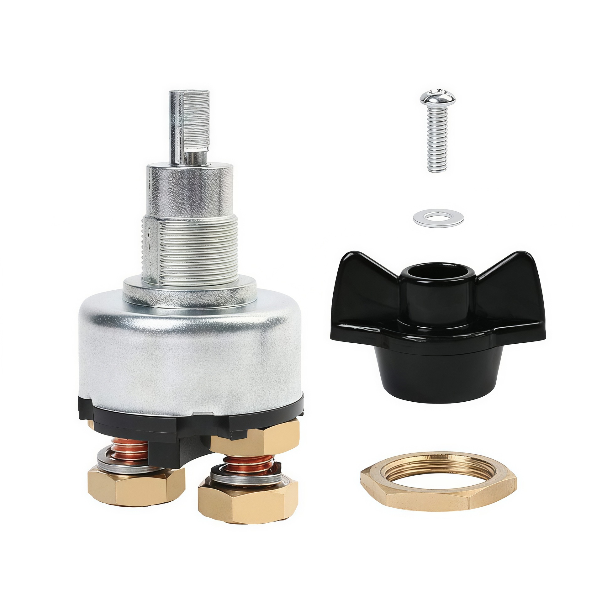 Car modification battery power-off switch 12-24V anti-leakage knob-type battery main switch with copper terminals