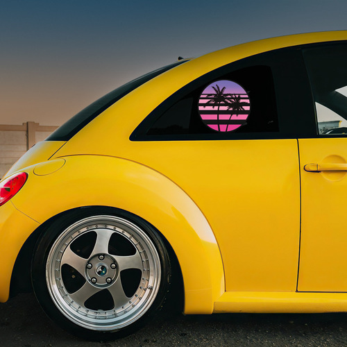 Foreign trade car personality and fun sunset car stickers electric car scratch stickers side window glass decoration fuel tank stickers