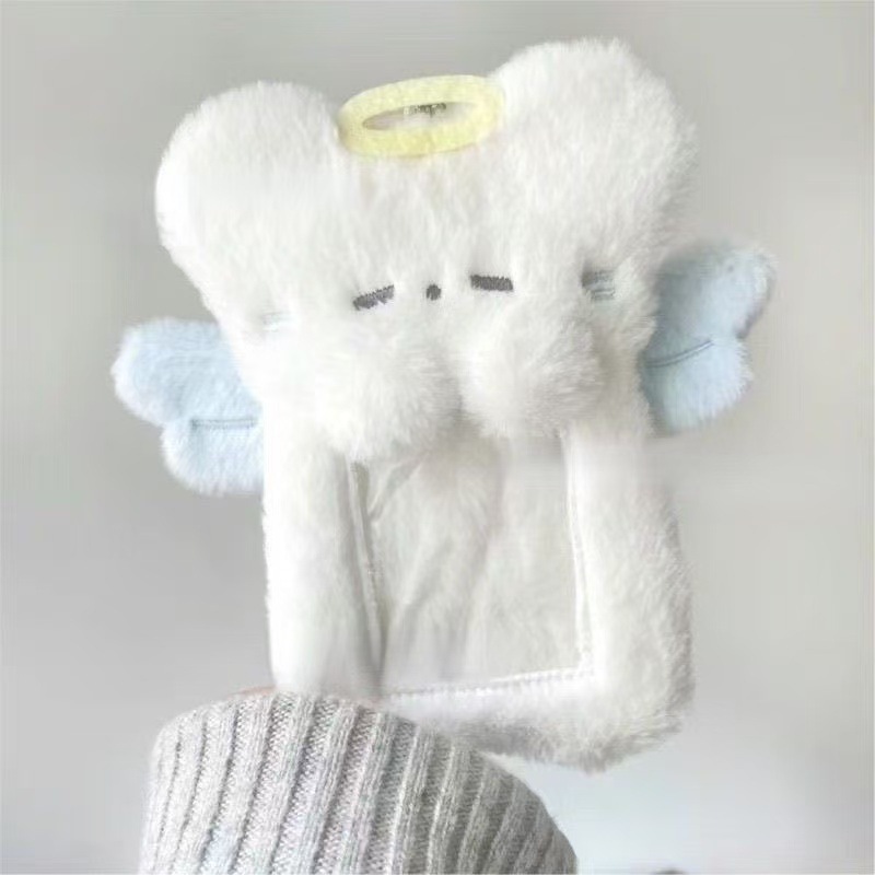 Ins coreano lindo chocolate de menta, ratas y ratas codiciosas, cubierta de tarjetas de peluche, estudiantes de 3 pulgadas, cubierta de almacenamiento de tarjetas pequeñas.