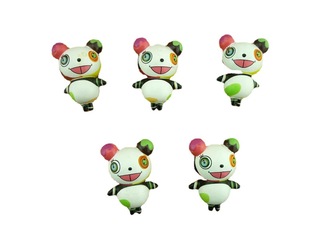 Animation Peripheral Colorfulful Red Panda Pvc Pendant Doll Keychain Gashapon Toy Series Wholesale
